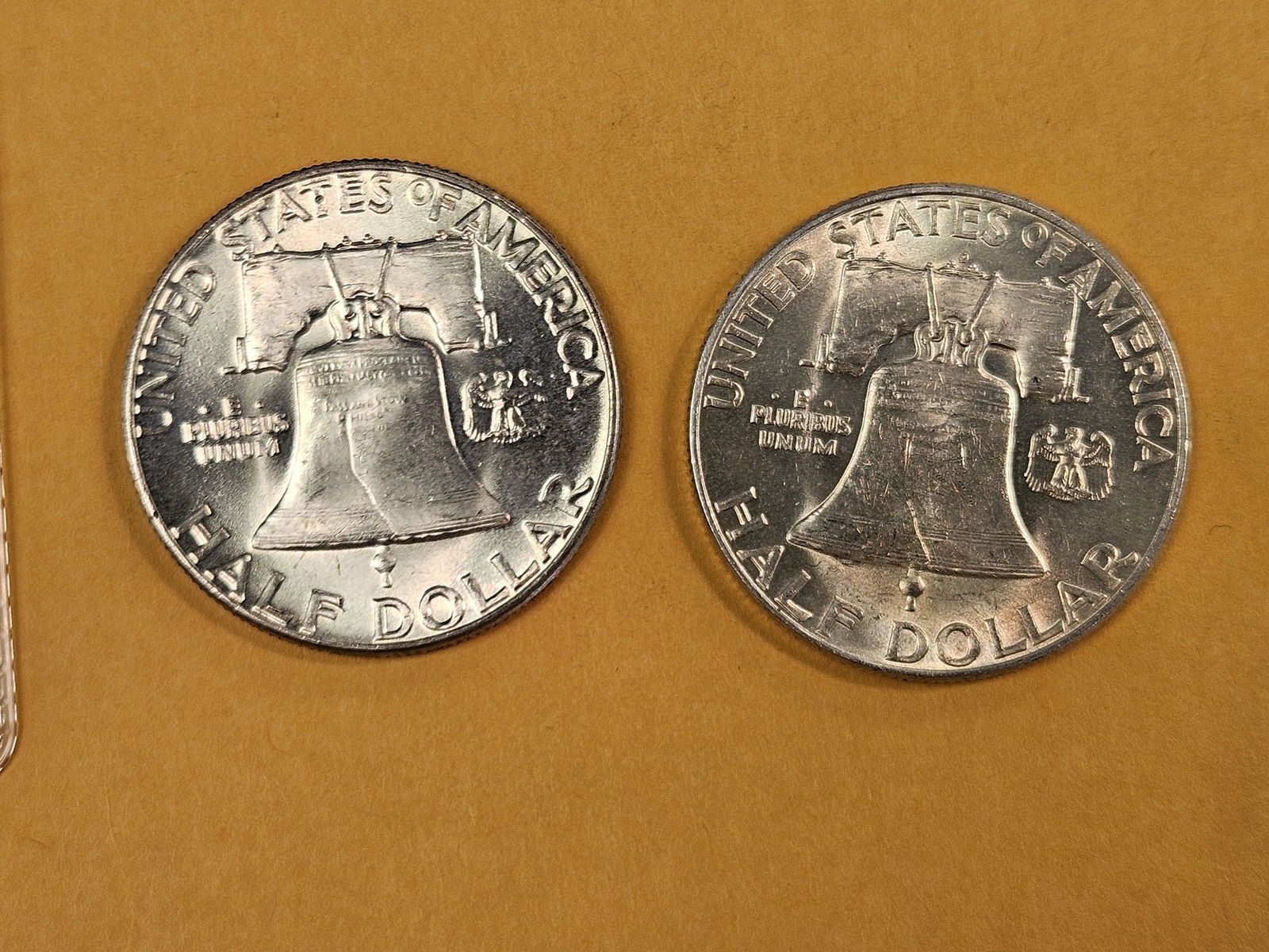 Two Choice Brilliant Uncirculated silver Franklin Half Dollars - 4