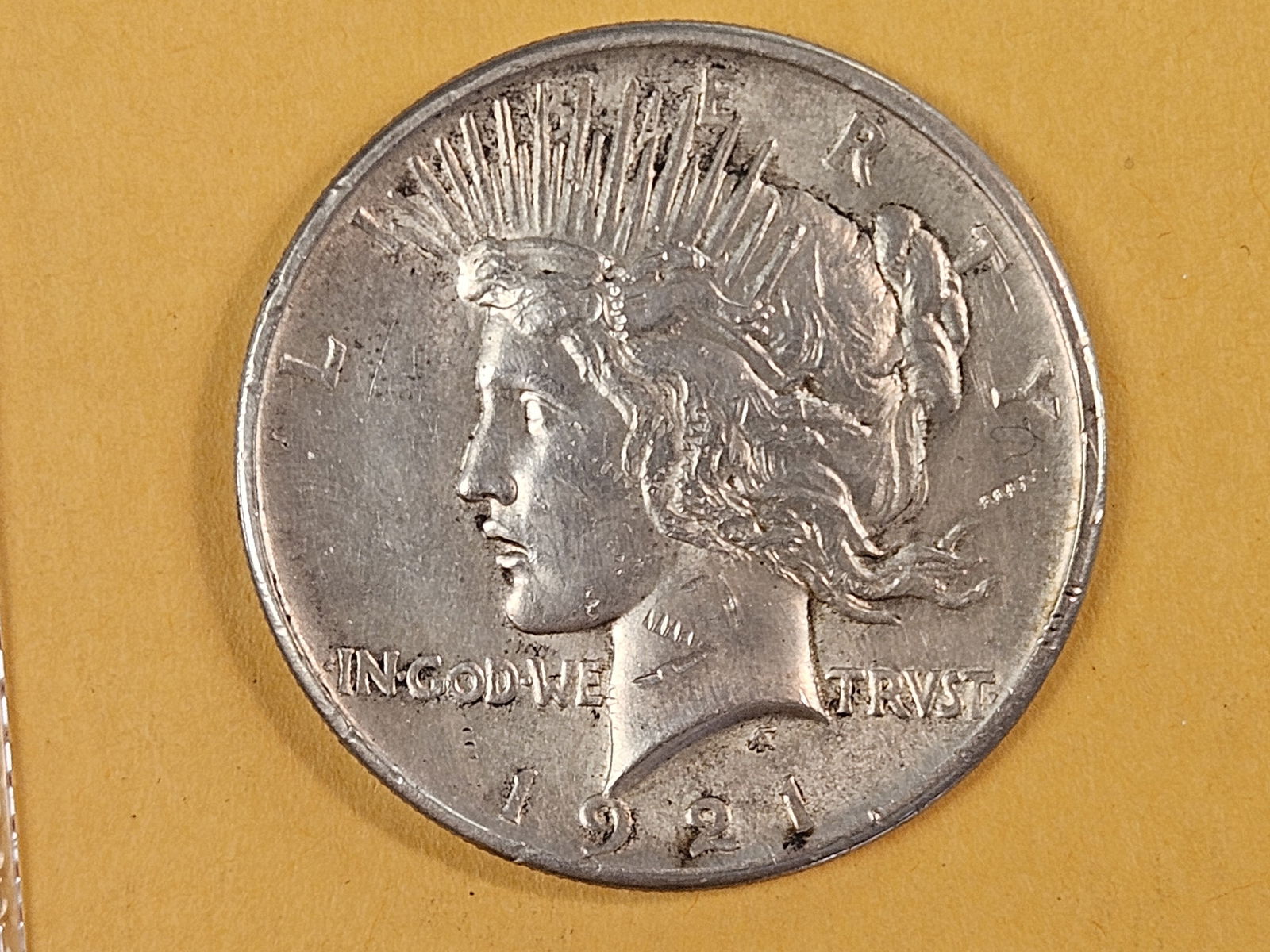 ** KEY DATE ** 1921 Peace silver Dollar in About Uncirculated plus (1 of 5)