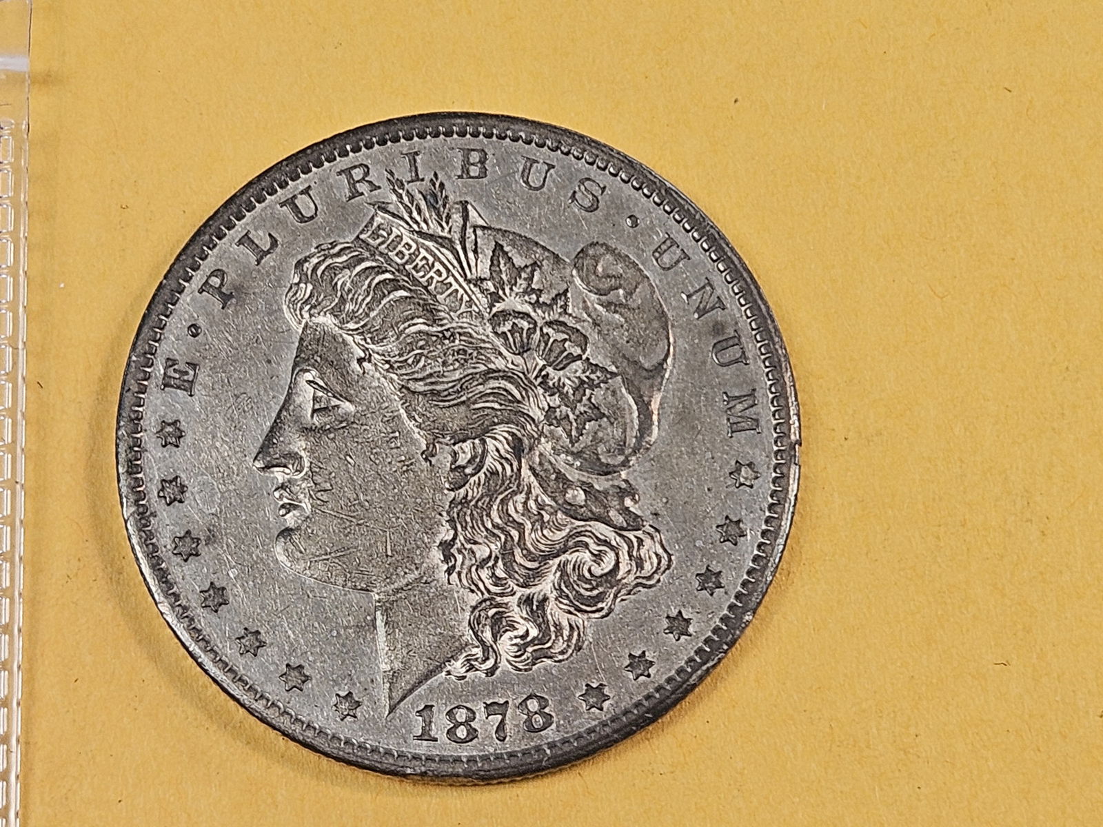 ** KEY DATE ** 1878-CC Morgan Dollar in About Uncirculated plus - details - 3
