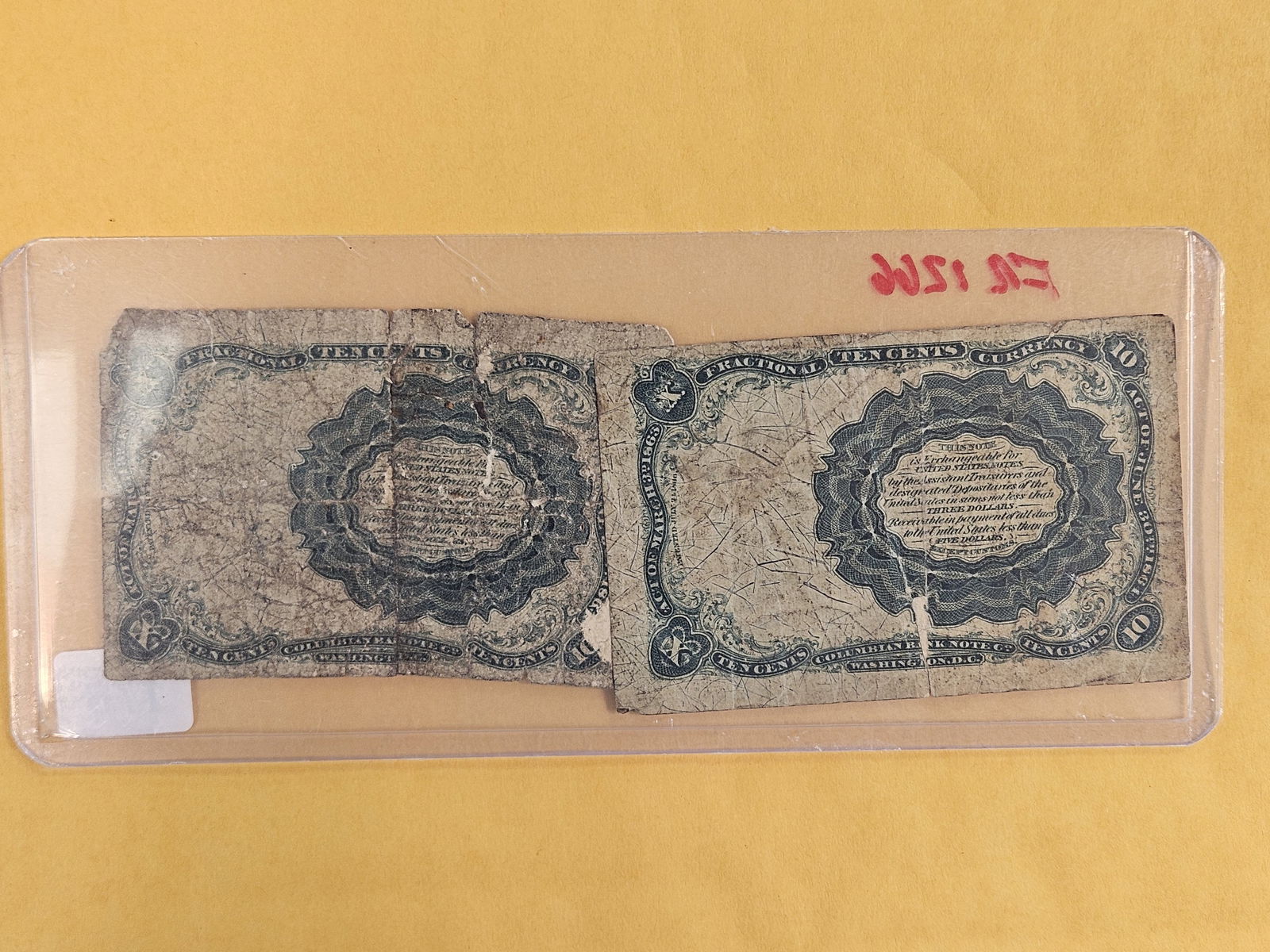 Two 10 cent Fractional notes - 2