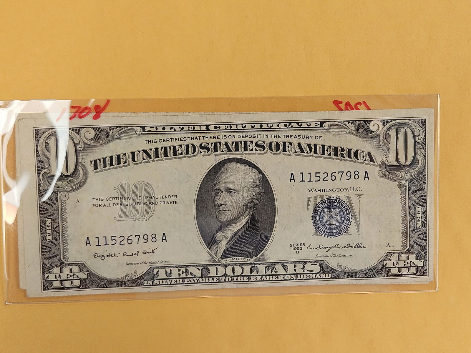 Series of 1953-A and 1953-B Ten Dollar silver Certificates - 2