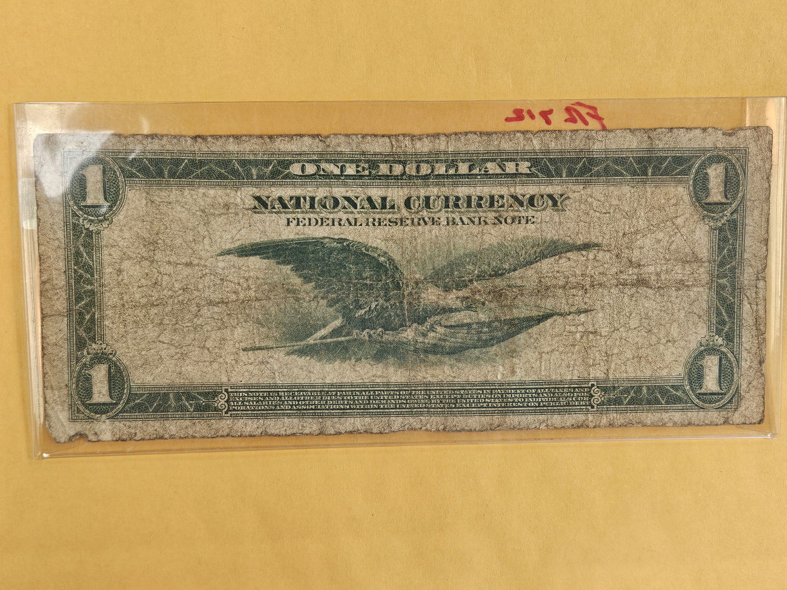 Series of 1914 Large Size One Dollar National Currency - 2