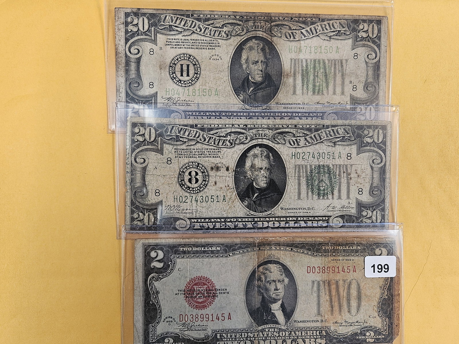 1928, 1928 and 1934 US FRNs and Notes (1 of 2)