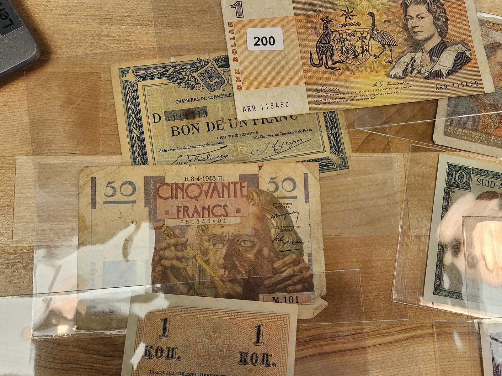 Ten mixed World notes - 2