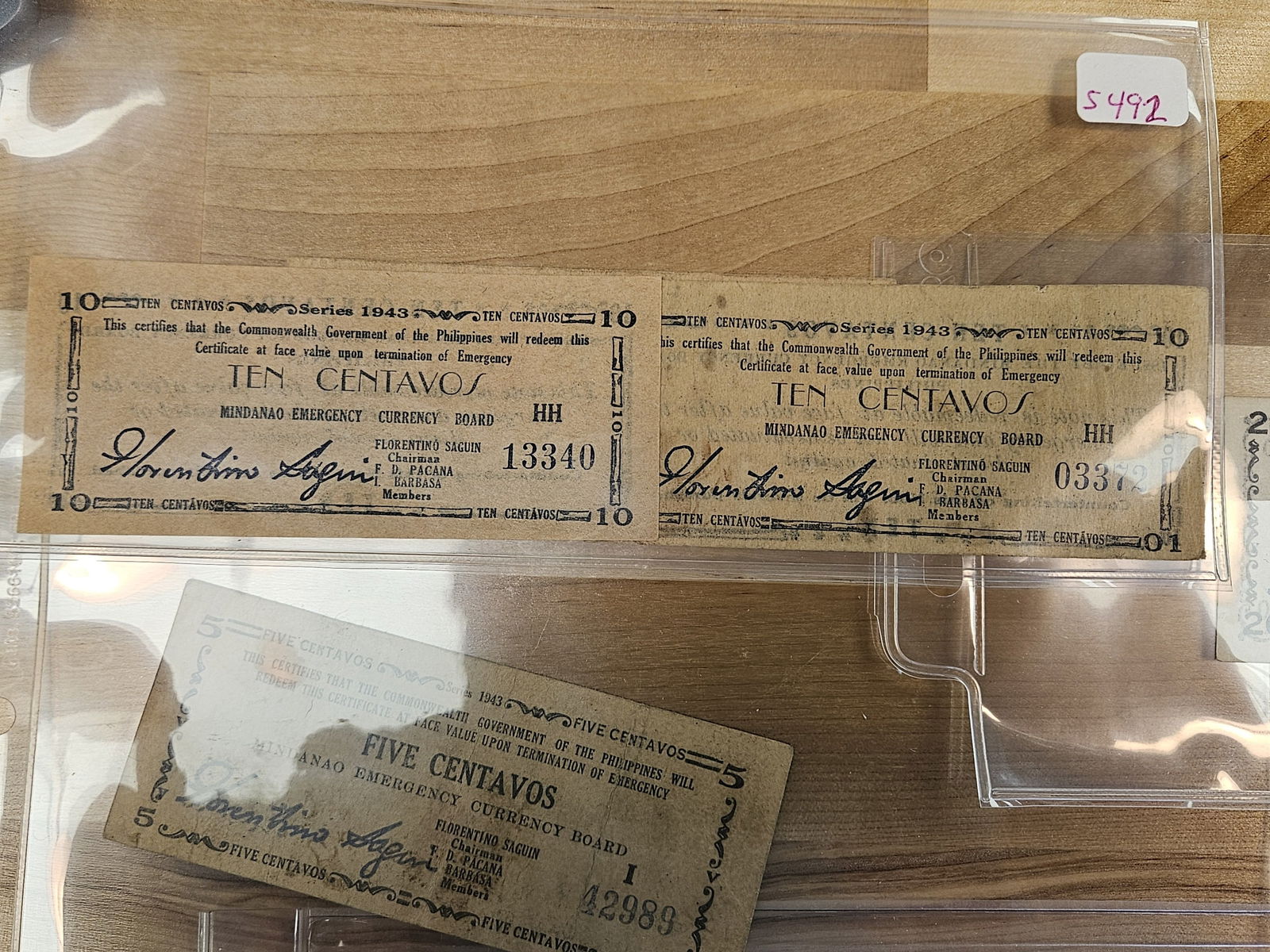 Six mixed Philippines notes - 2