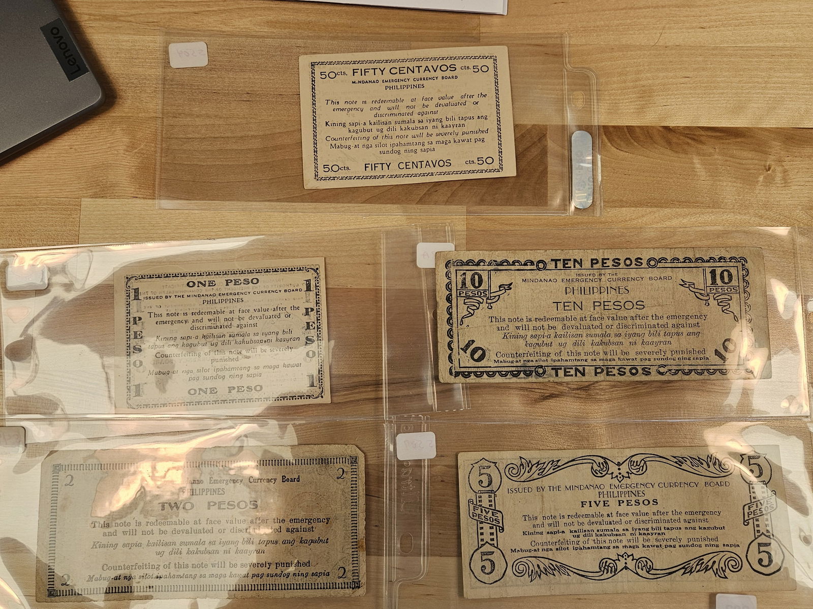 Five mixed Philippines Notes - 3