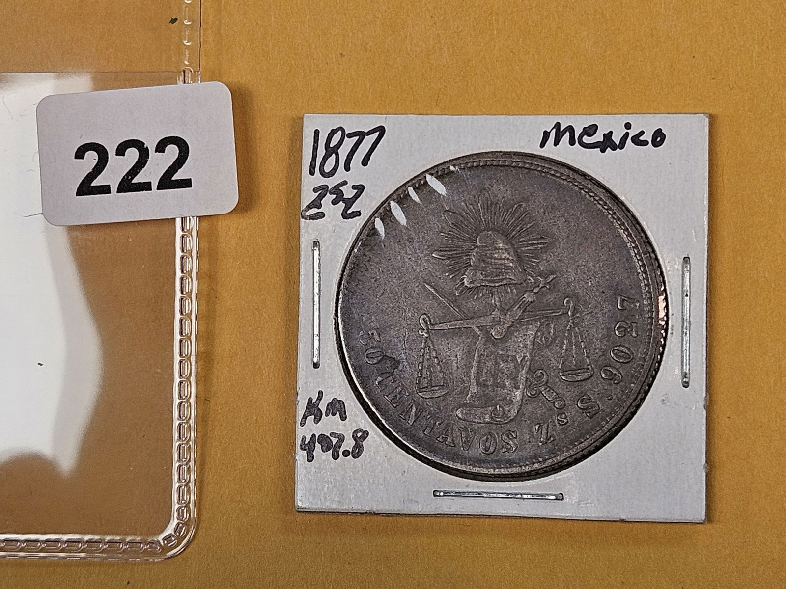 1877 ZsZ Mexico 50 centavos - 2