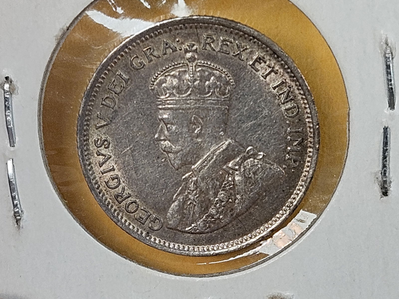 1921 Cyprus 4 and 1/2 piastres in Extra Fine plus - 5