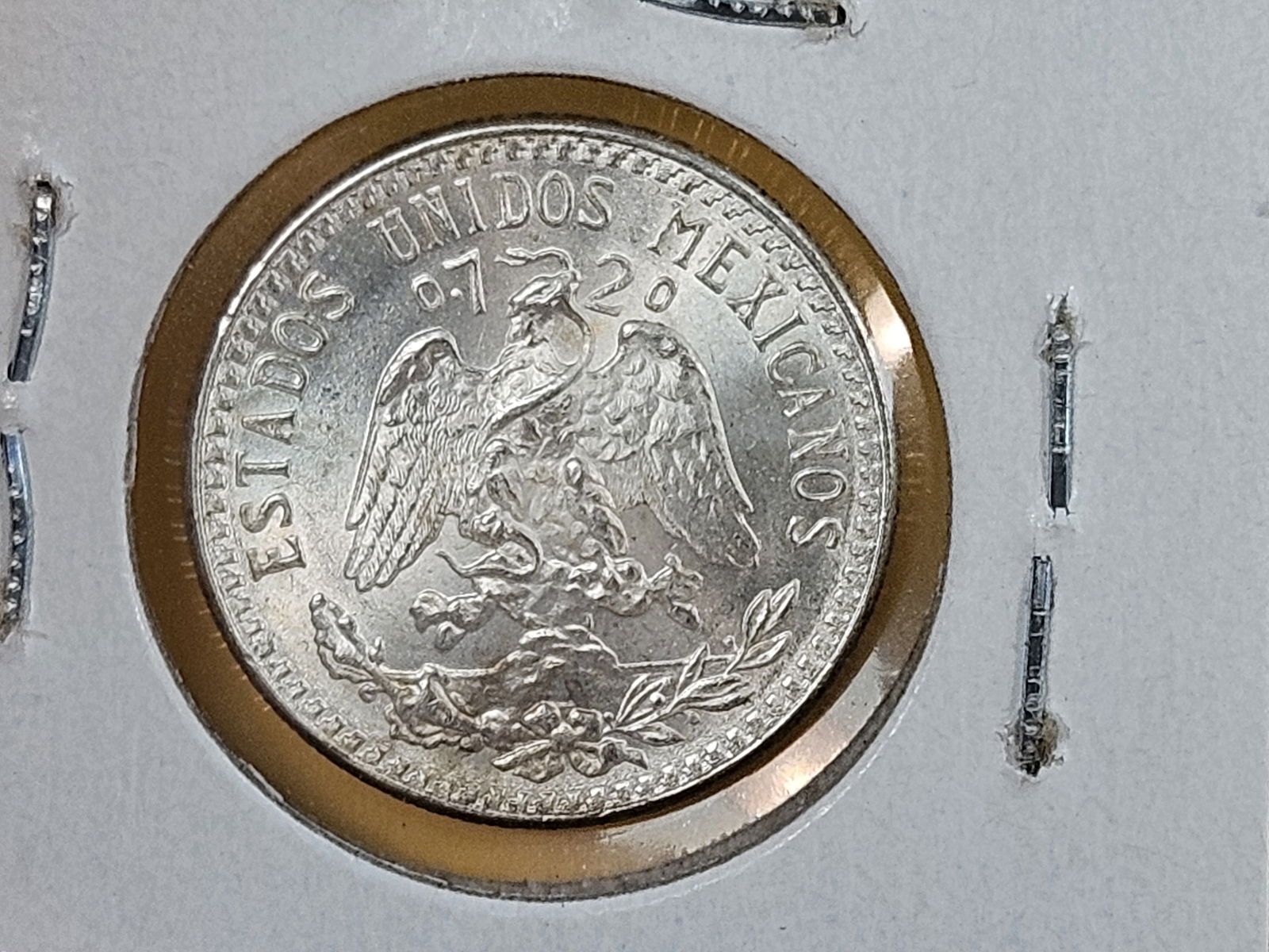 GEM Brilliant Uncirculated 1943 Mexico silver 20 centavos - 5