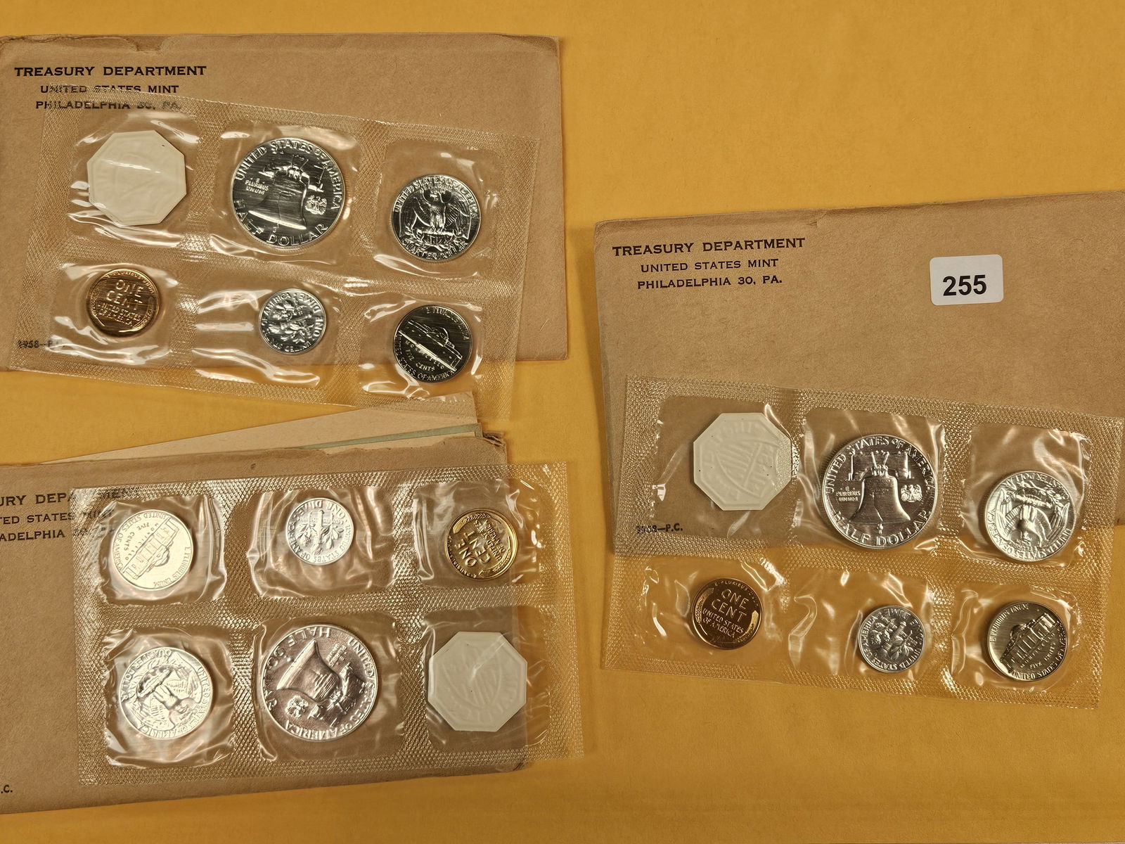 Three 1958 US Silver Proof Set - 5