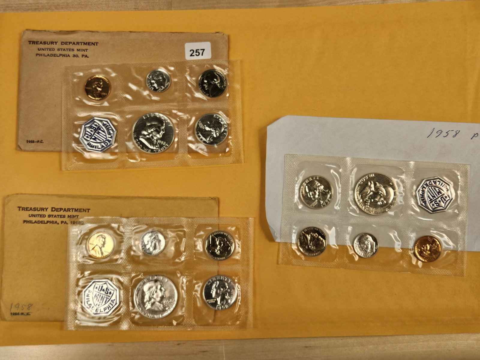 Three 1958 US Silver Proof Set (1 of 5)