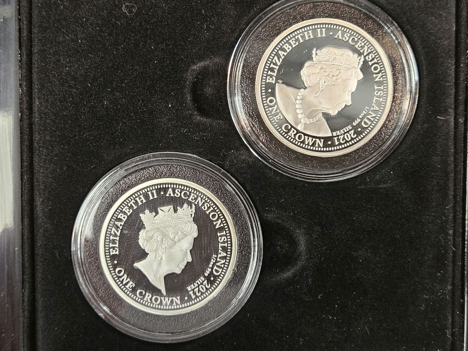 Two GEM Proof Deep Cameo 2021 Ascension Island Silver Coins - 3