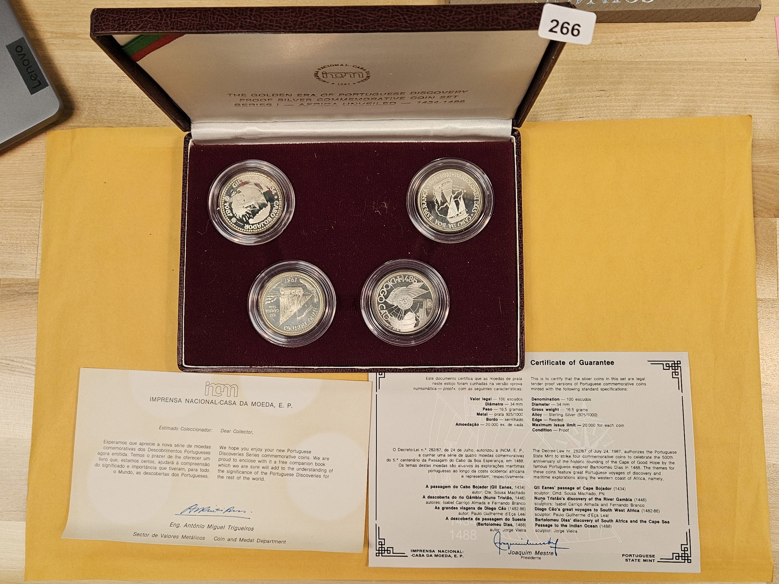 The Golden Era of Portuguese Discovery Proof Silver Commemroative Coin Set: Series I. Africa Unveiled. 1434 - 1488. All in OGP with COA 