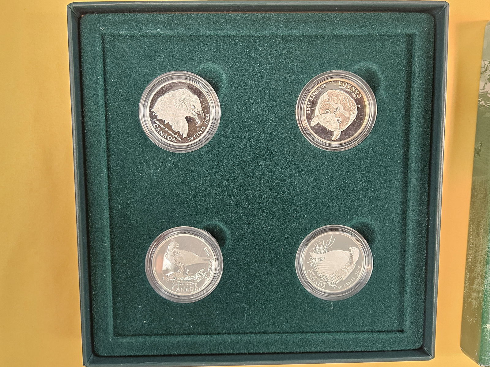 2000 Canada's Birds of Prey Sterling Silver Fifty Cent 4-coin Set - 3