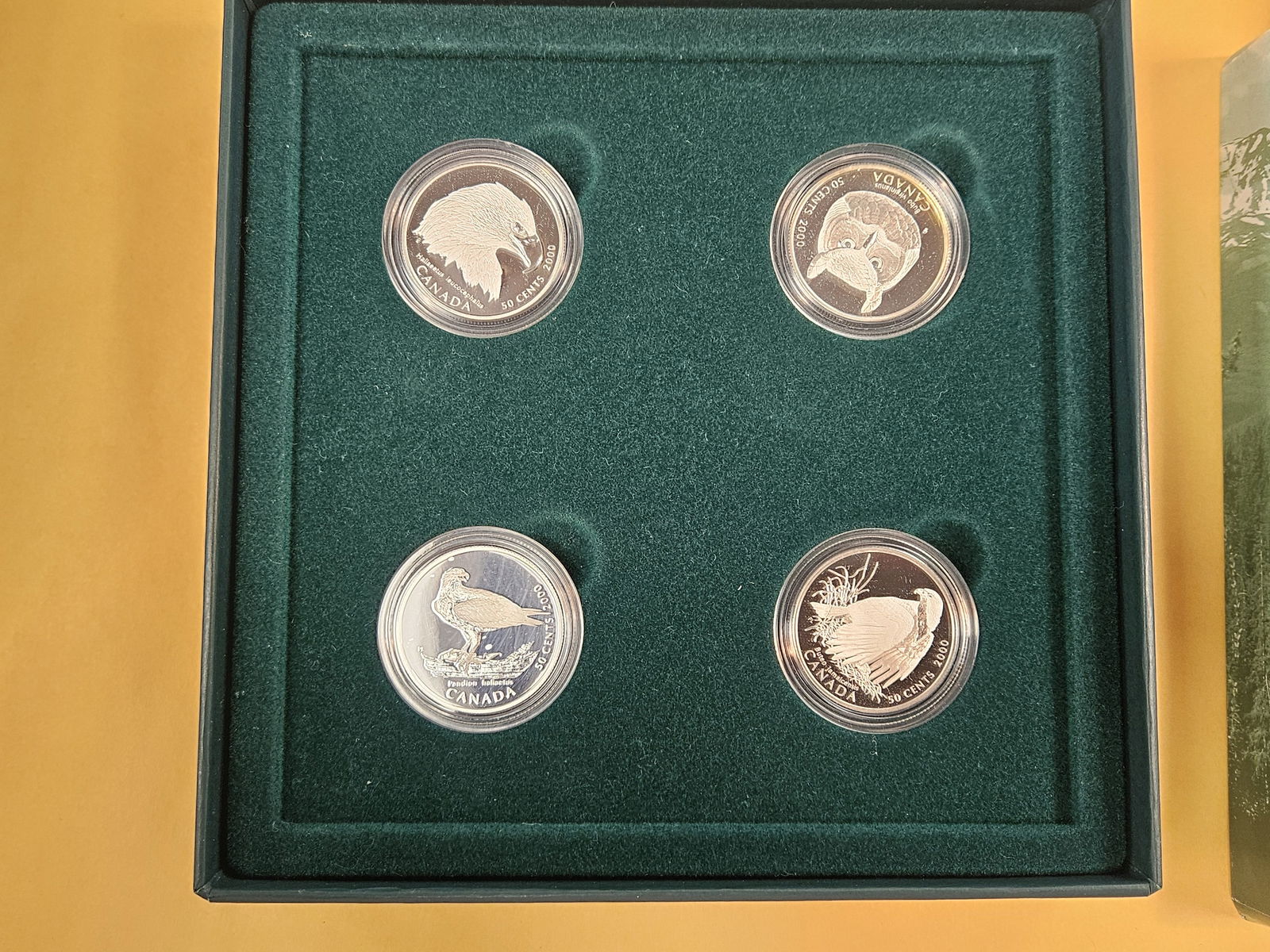2000 Canada's Birds of Prey Sterling Silver Fifty Cent 4-coin Set - 4