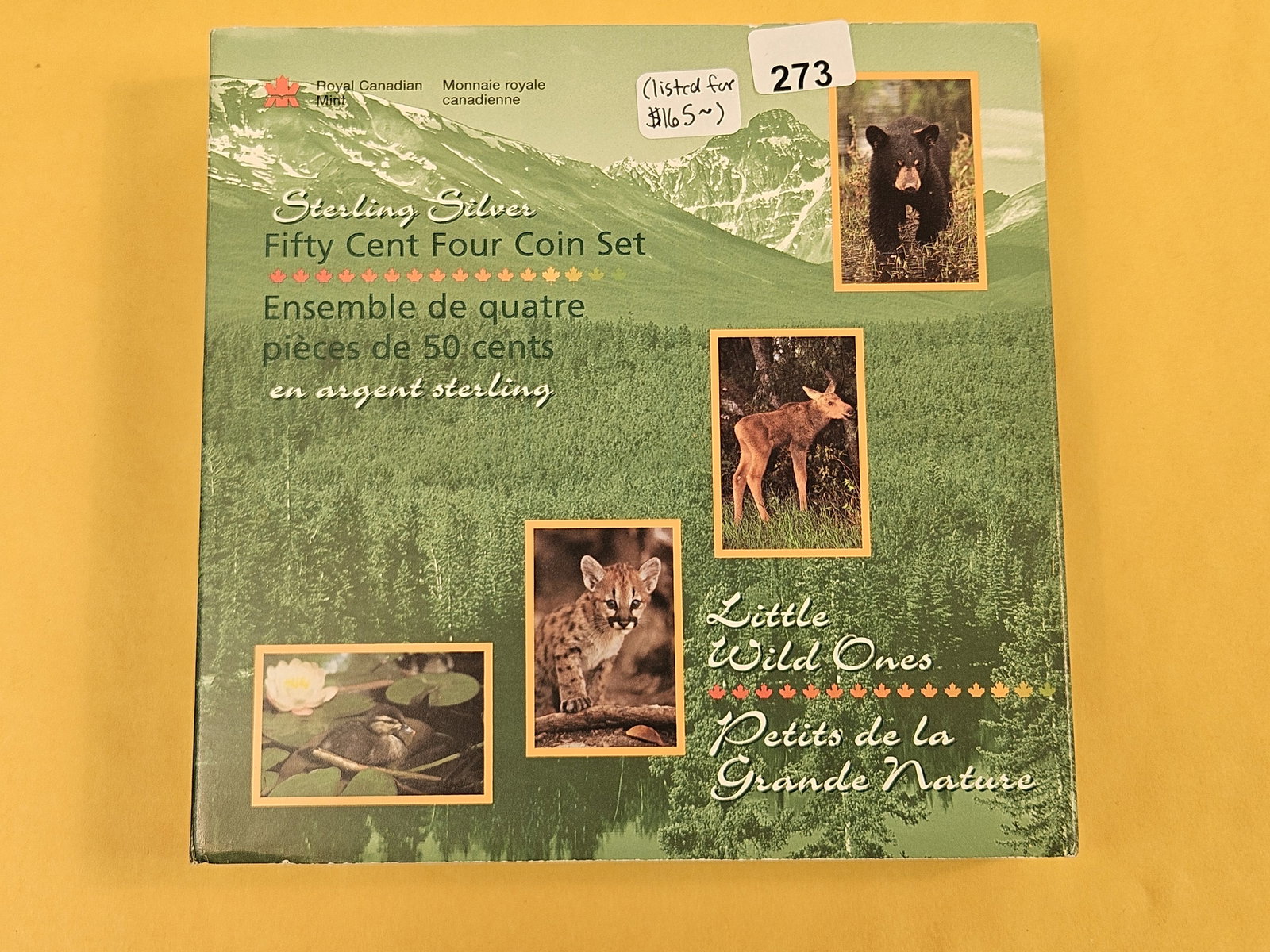 GEM 1996 Proof Deep Cameo 50 Cent Four-coin SILVER Canada Set: In OGP with COA 