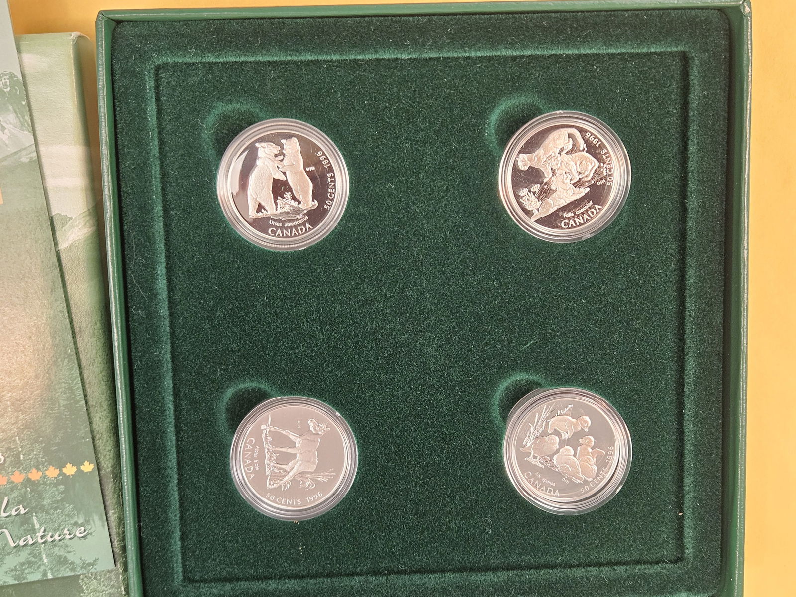 GEM 1996 Proof Deep Cameo 50 Cent Four-coin SILVER Canada Set - 3