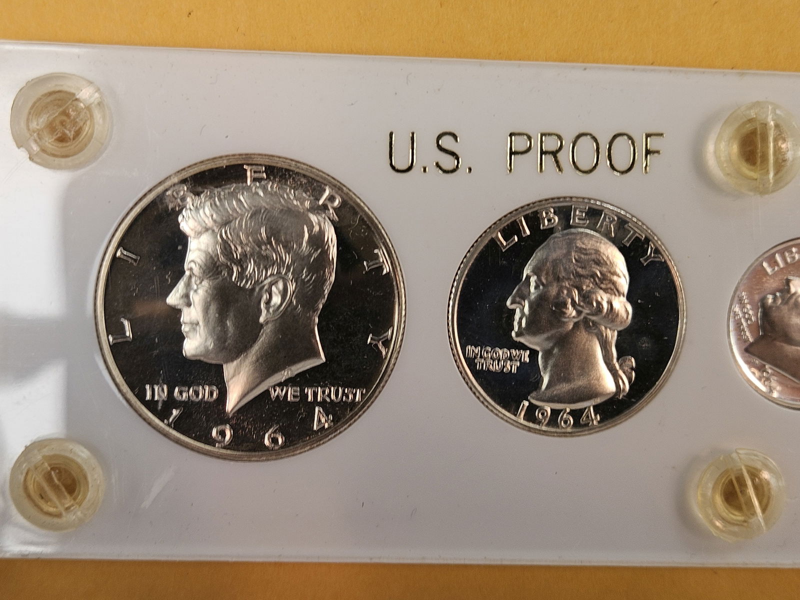 GEM Proof 1964 US SILVER Proof Set - 2