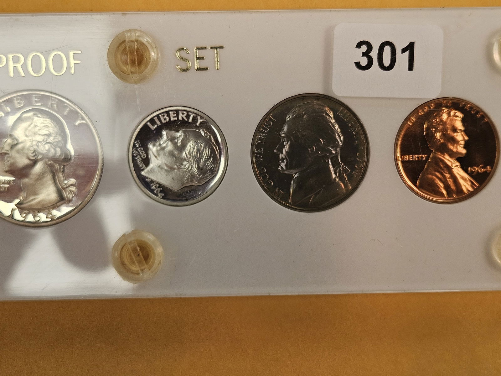 GEM Proof 1964 US SILVER Proof Set - 3
