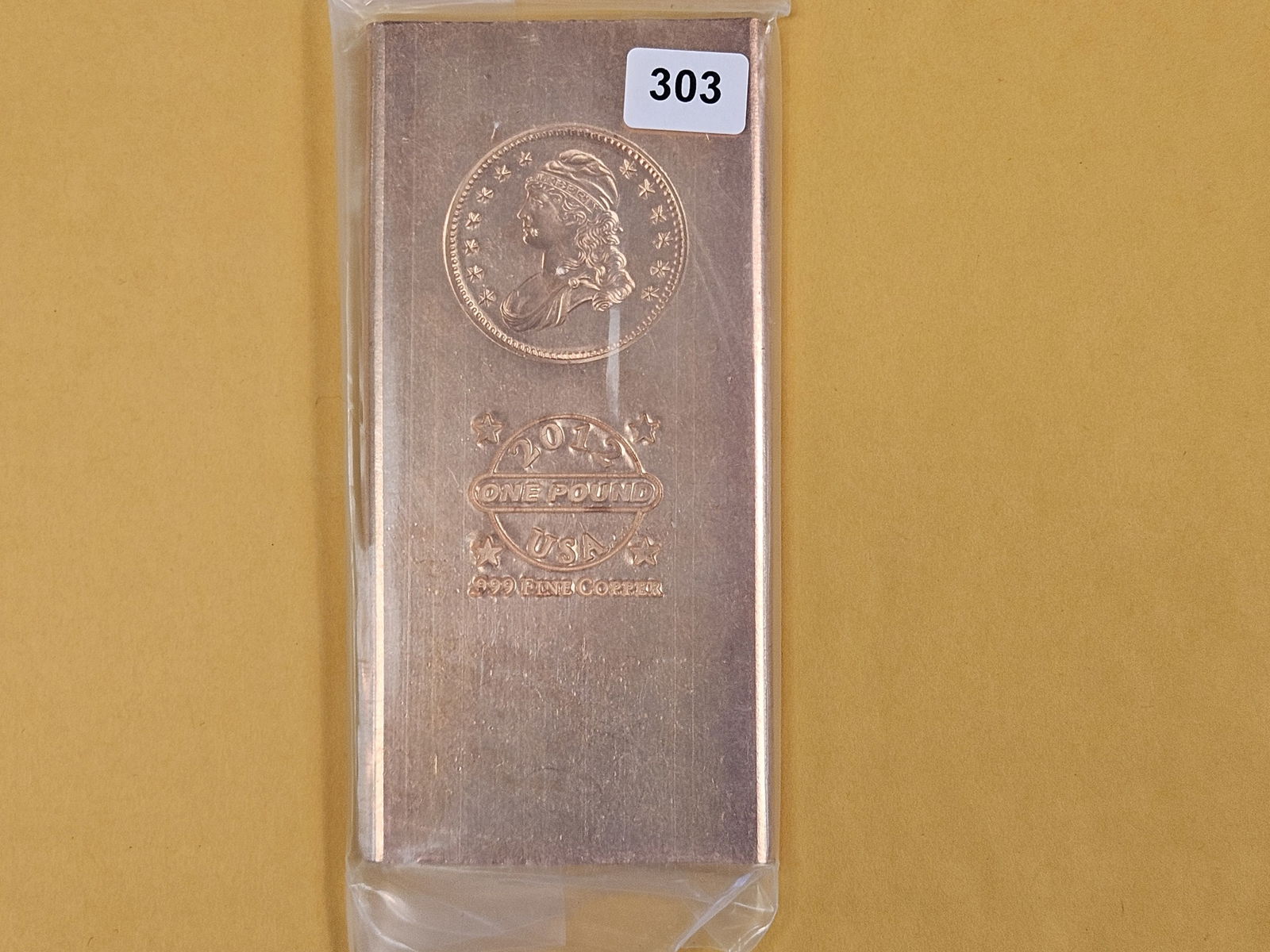 ONE POUND .999 fine copper bar (1 of 1)
