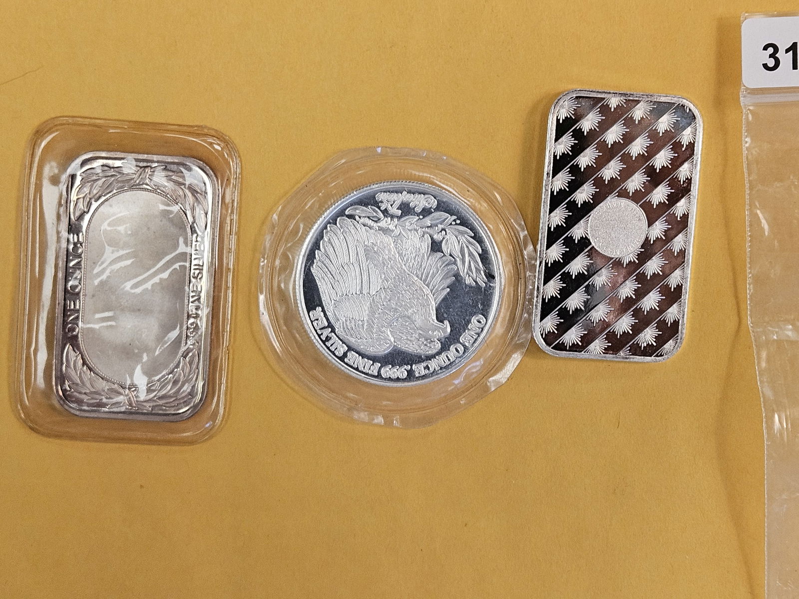 Three 1-troy ounce .999 fine silver art pieces - 2