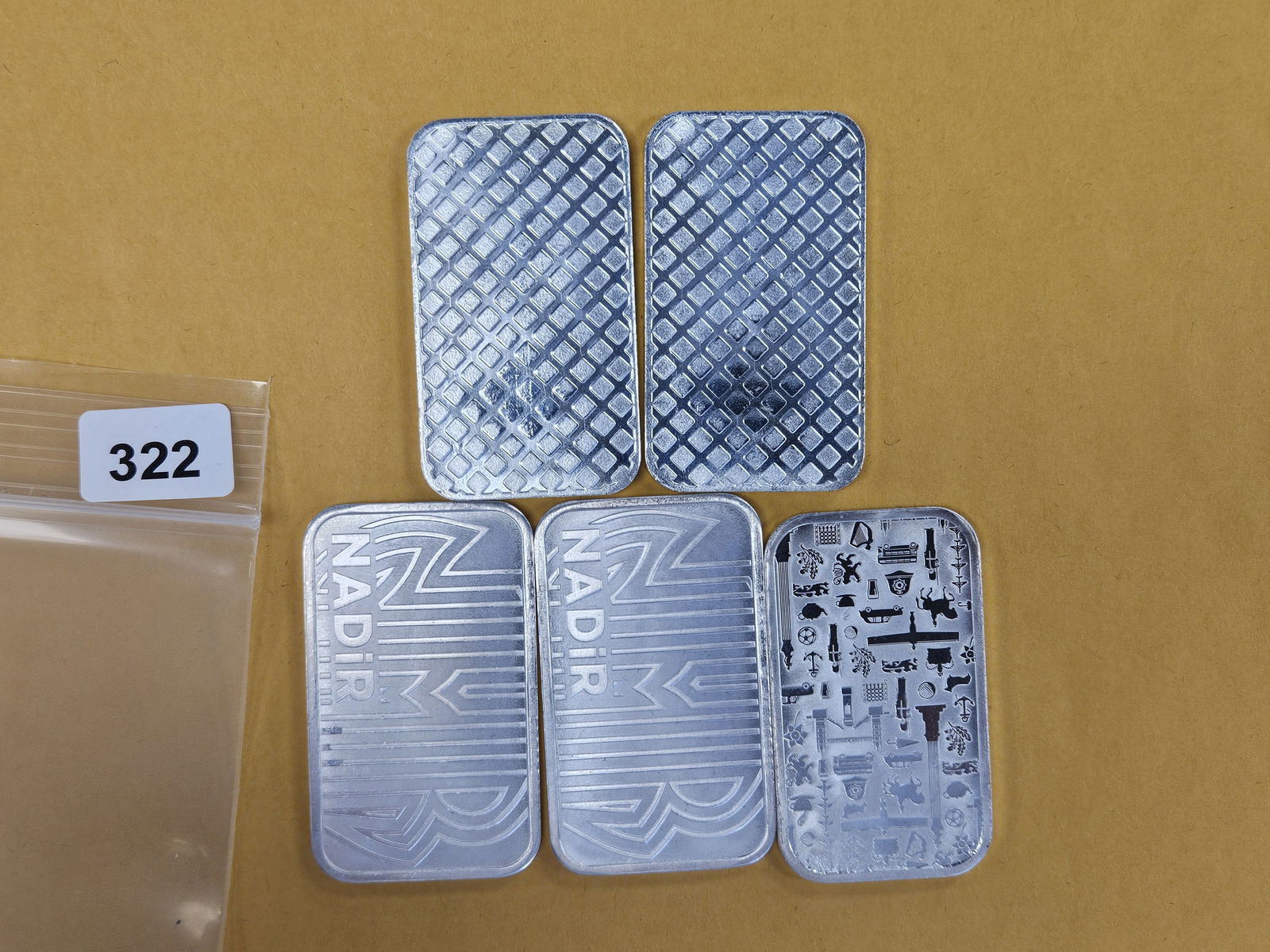 Five 1-troy ounce .999 fine silver bars - 2