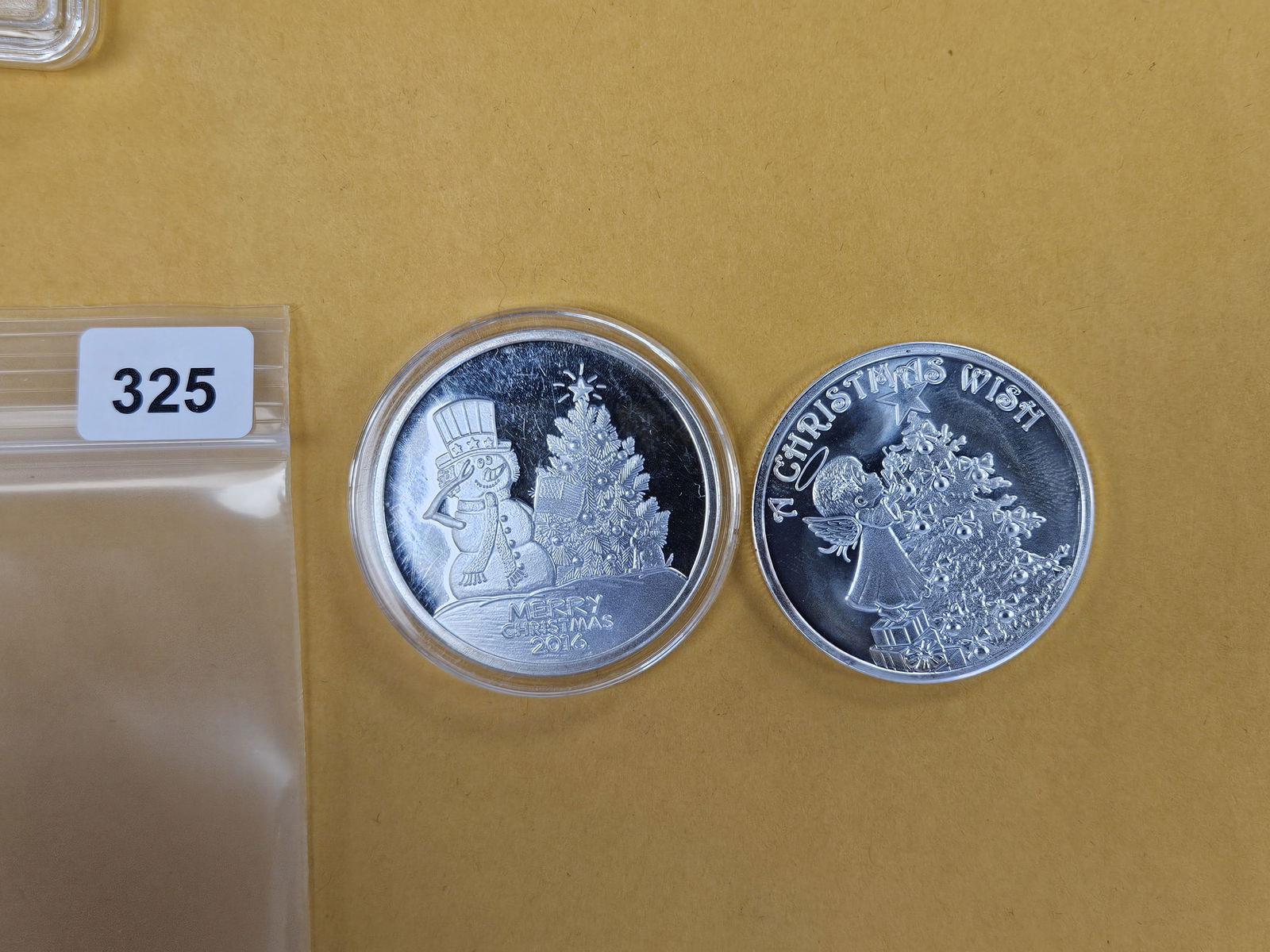 Two 1-troy ounce .999 fine silver art pieces: Mixed. 