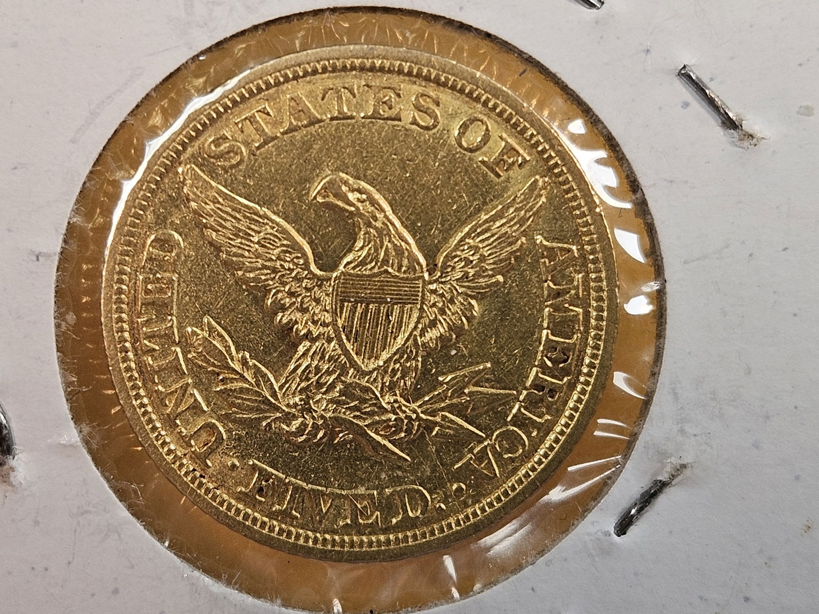 GOLD! Better Date Brilliant About Uncirculated 1844 Gold Liberty Head Five Dollars - 4