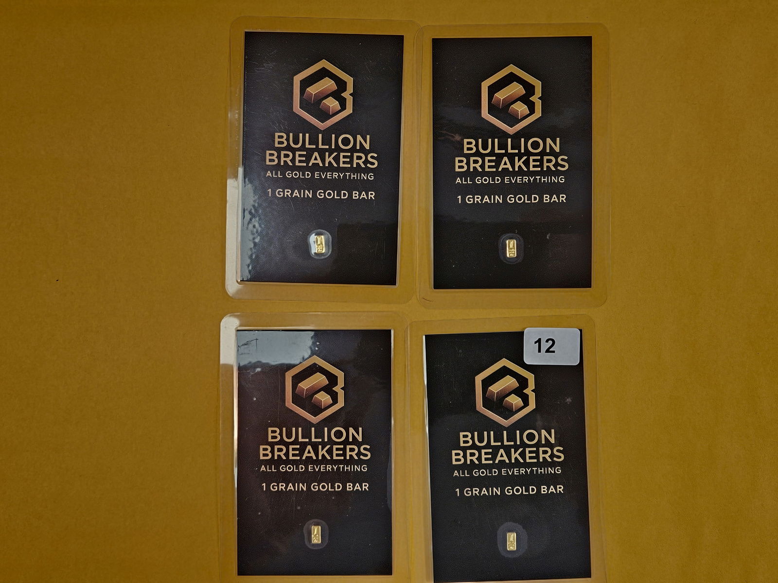 GOLD! Four .9999 fine gold bars (1 of 3)