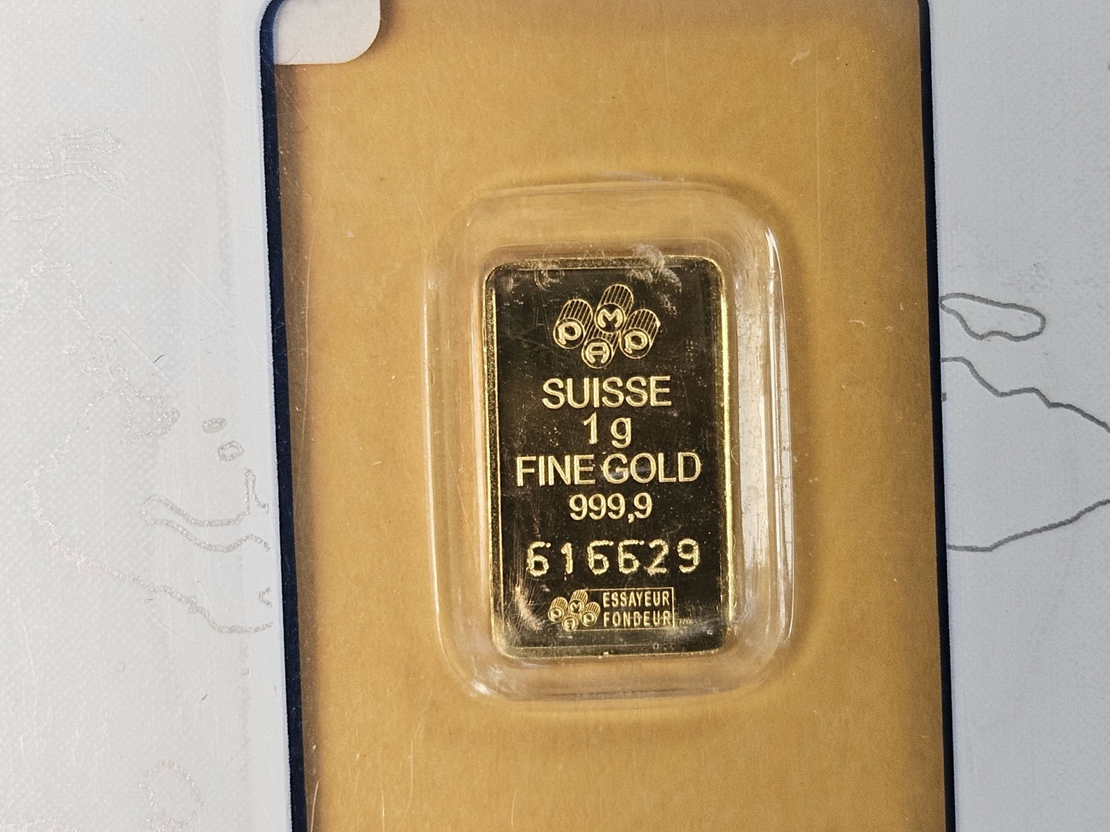 GOLD! PAMP SUISSE One Gram .9999 fine gold bar - 3