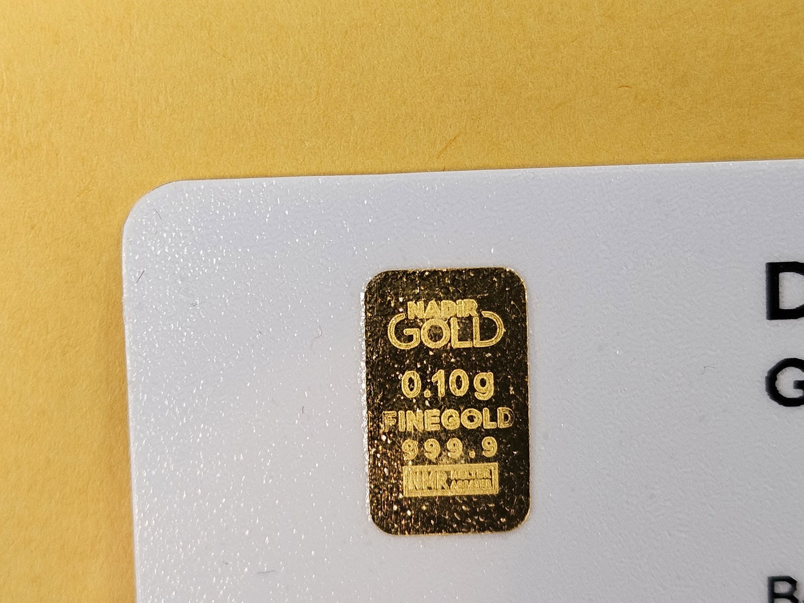 GOLD! KARABARS .1 Gram .9999 fine gold bar - 2