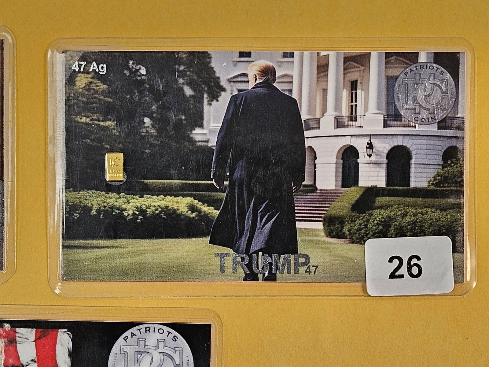 GOLD! Three .9999 fine gold TRUMP Bars - 4