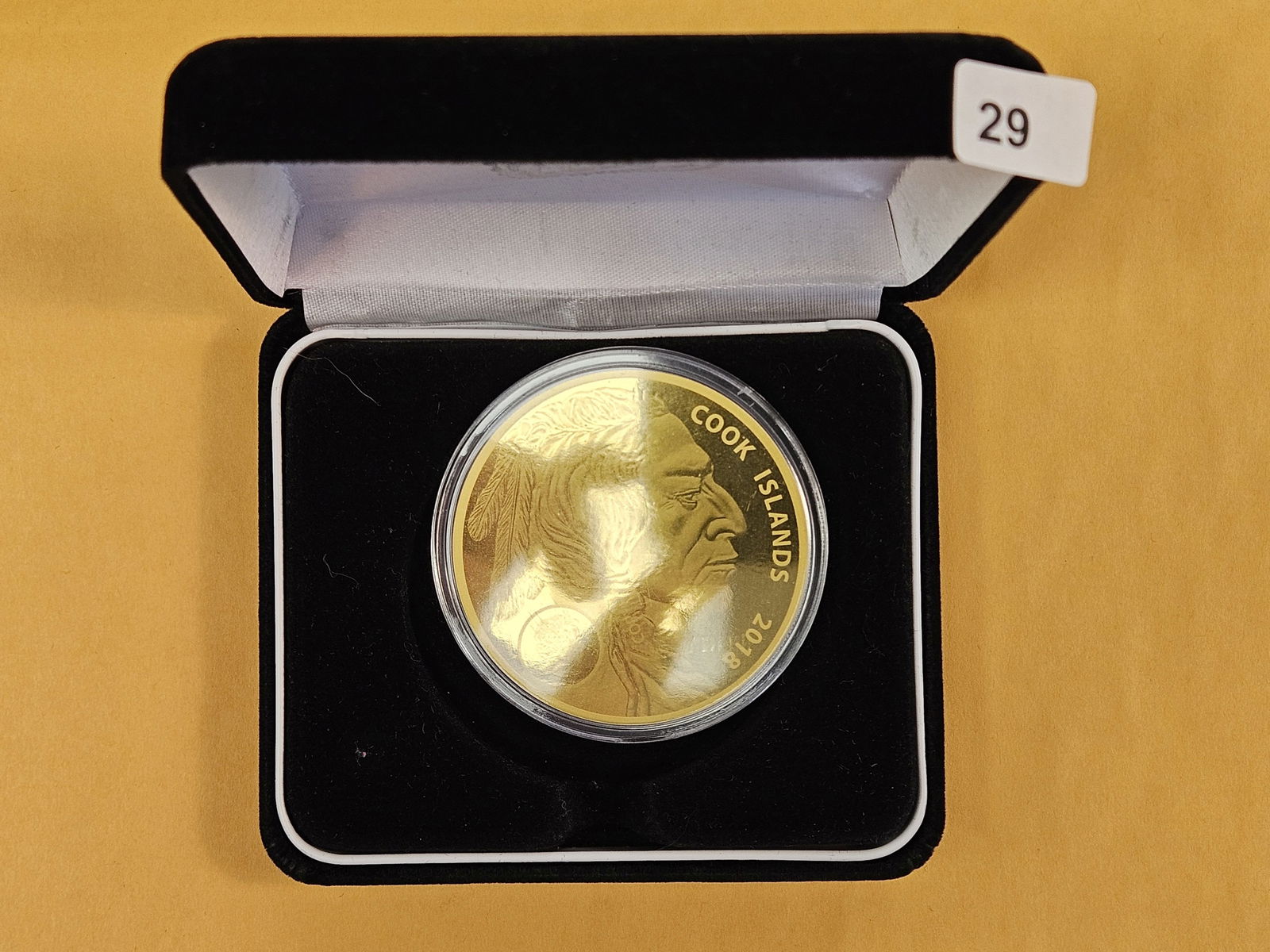 GOLD! GEM Proof 2018 Cook Islands Gold Twenty-Five Dollars: Larger-sized Tribute to the United States Copy