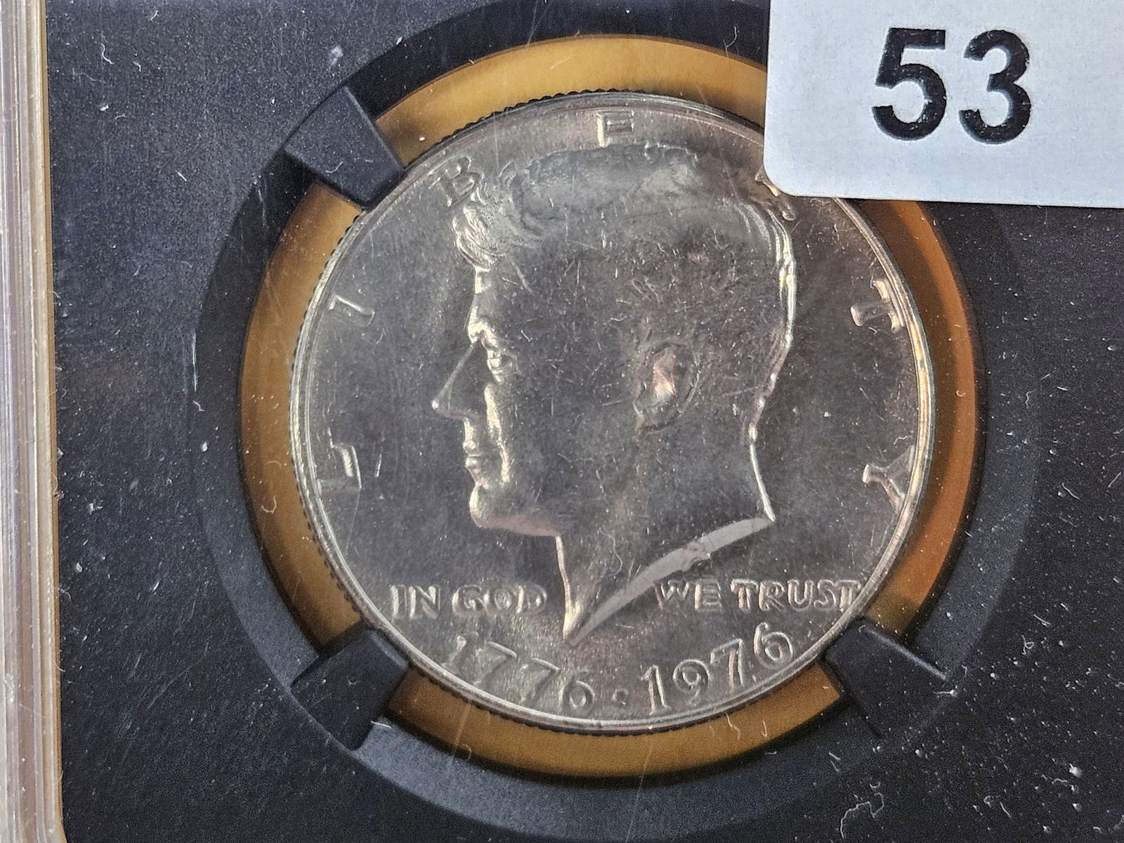 GEM! NGC 1776 - 1976 Kennedy half Dollar in Mint State 66: Original Bag Fragment 