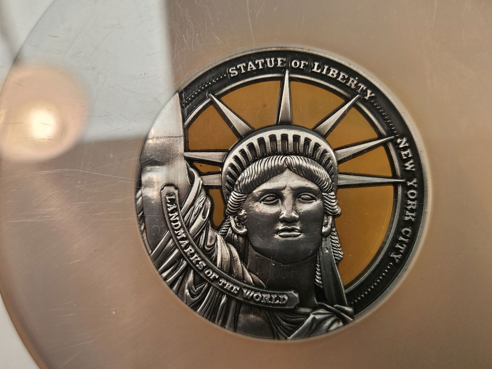 NGC 2022 Cook Islands 50 Cent Famous Landmarks Statue of Liberty Coin in Mint State 69 ANTIQUED - 3