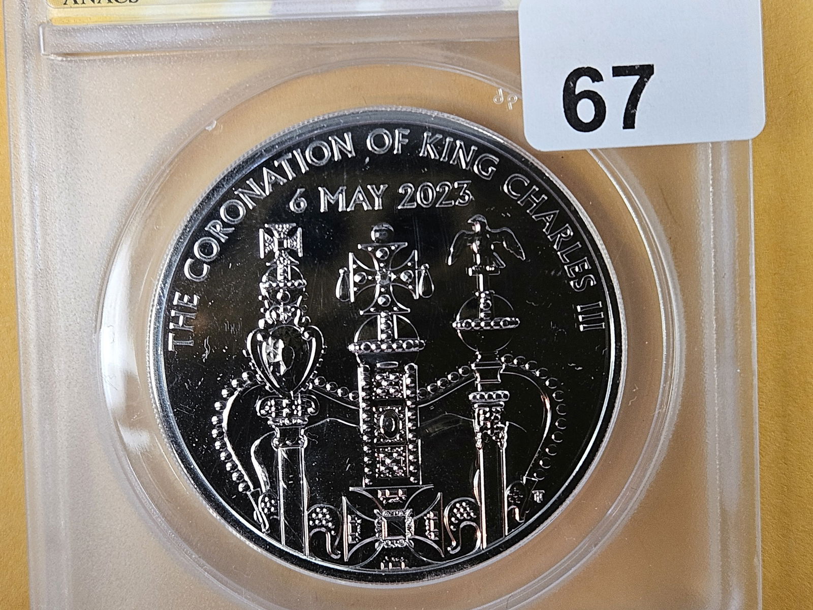 ANACS 2023 Great Britain Five Pounds in Mint State 68: Coronation 