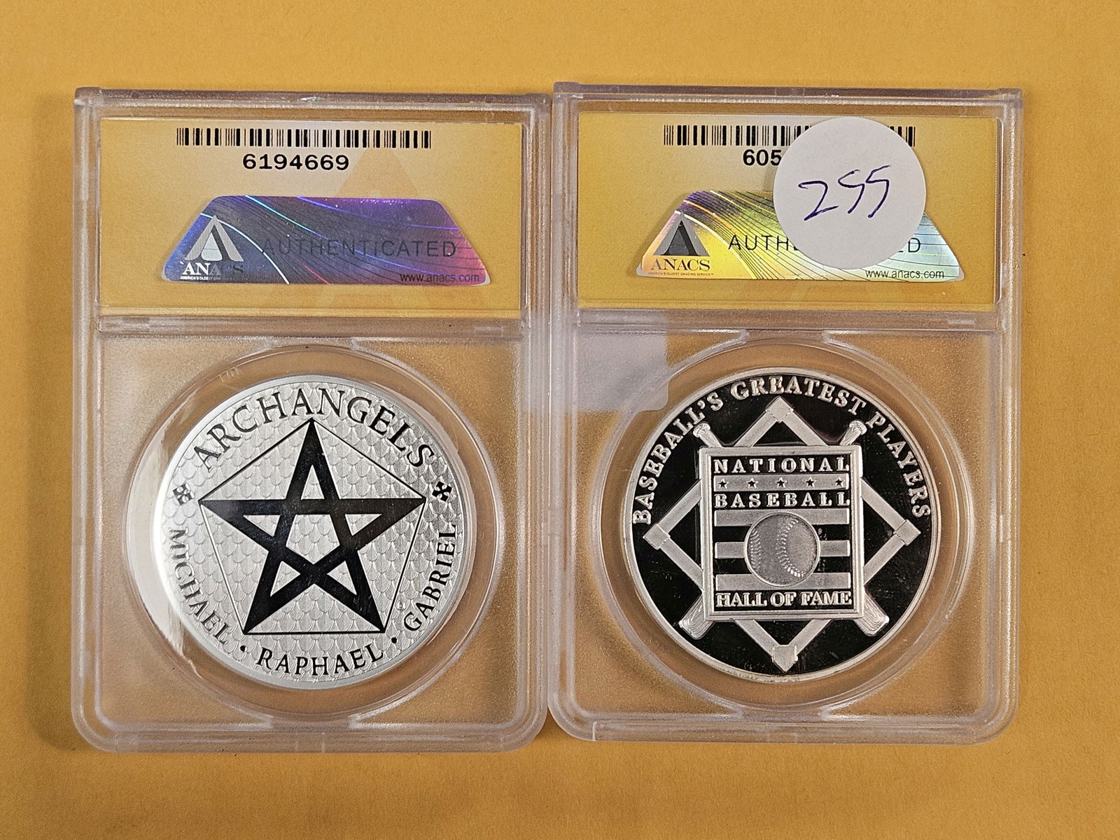 Two Near-Perfect ANACS-graded No-Date medals - 2