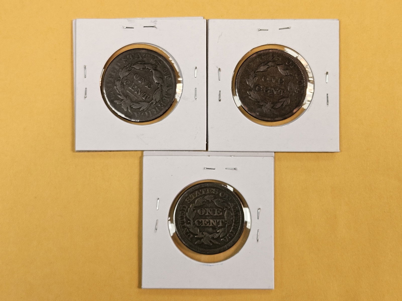 Three mixed Large Cents - 3
