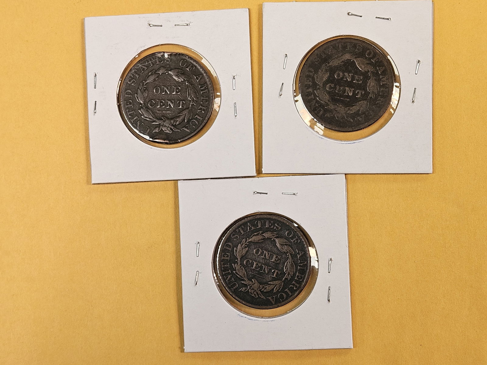 Three mixed Large Cents - 3