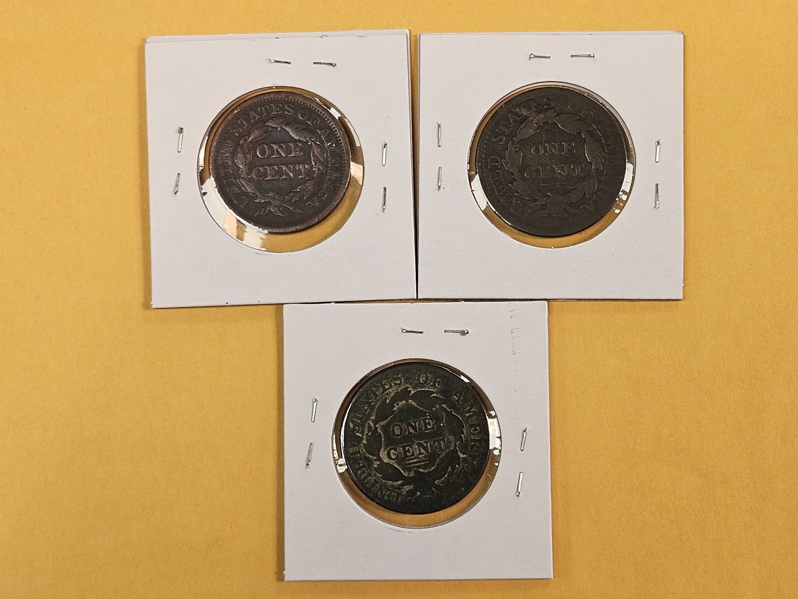 Three mixed Large Cents - 3