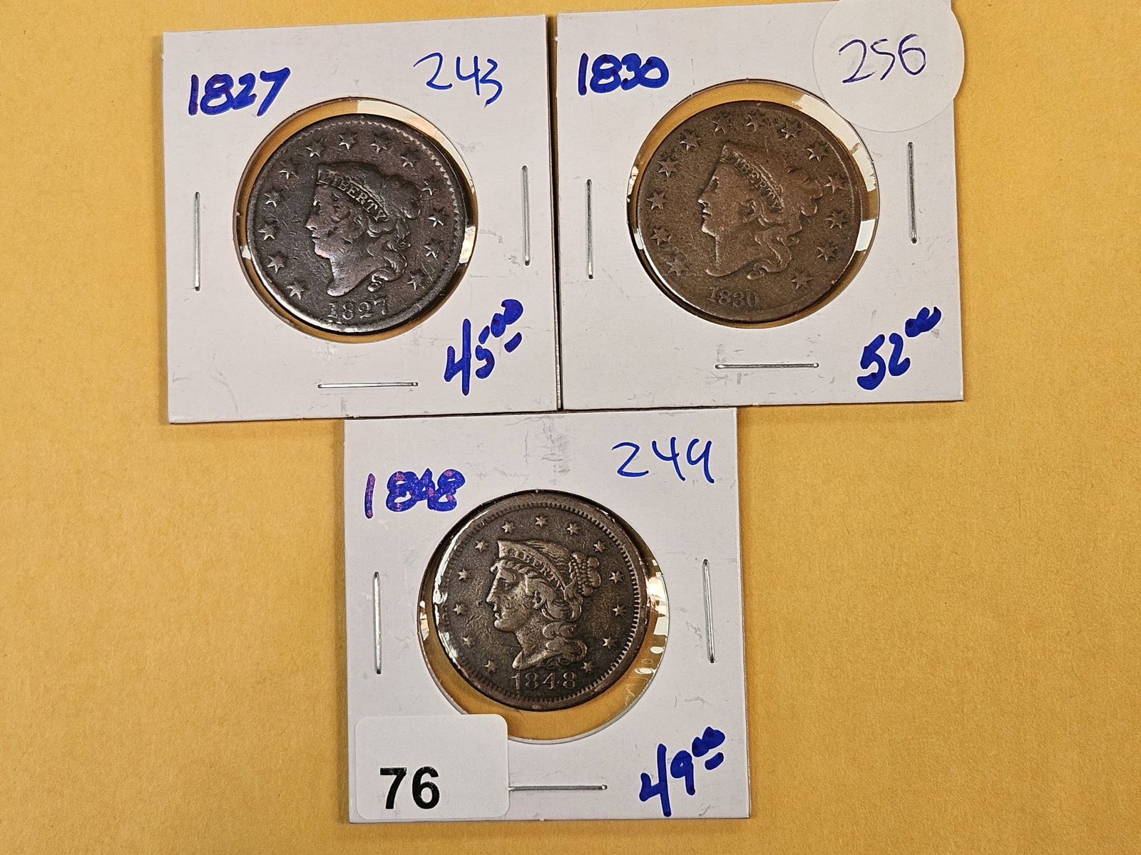 Three mixed Large Cents - 2