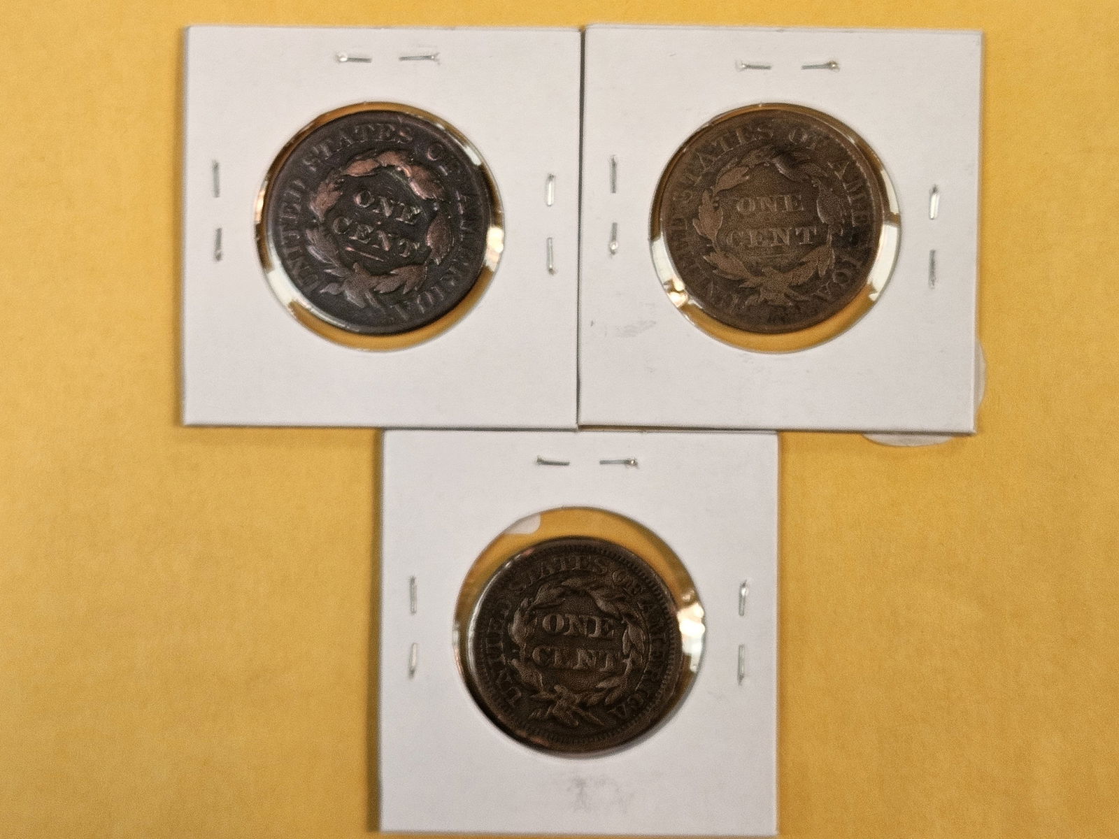 Three mixed Large Cents - 3