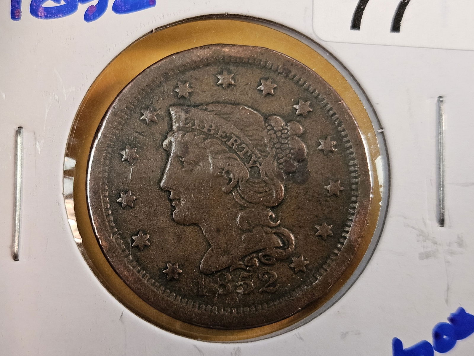 1847 and 1852 Braided hair large cents - 4