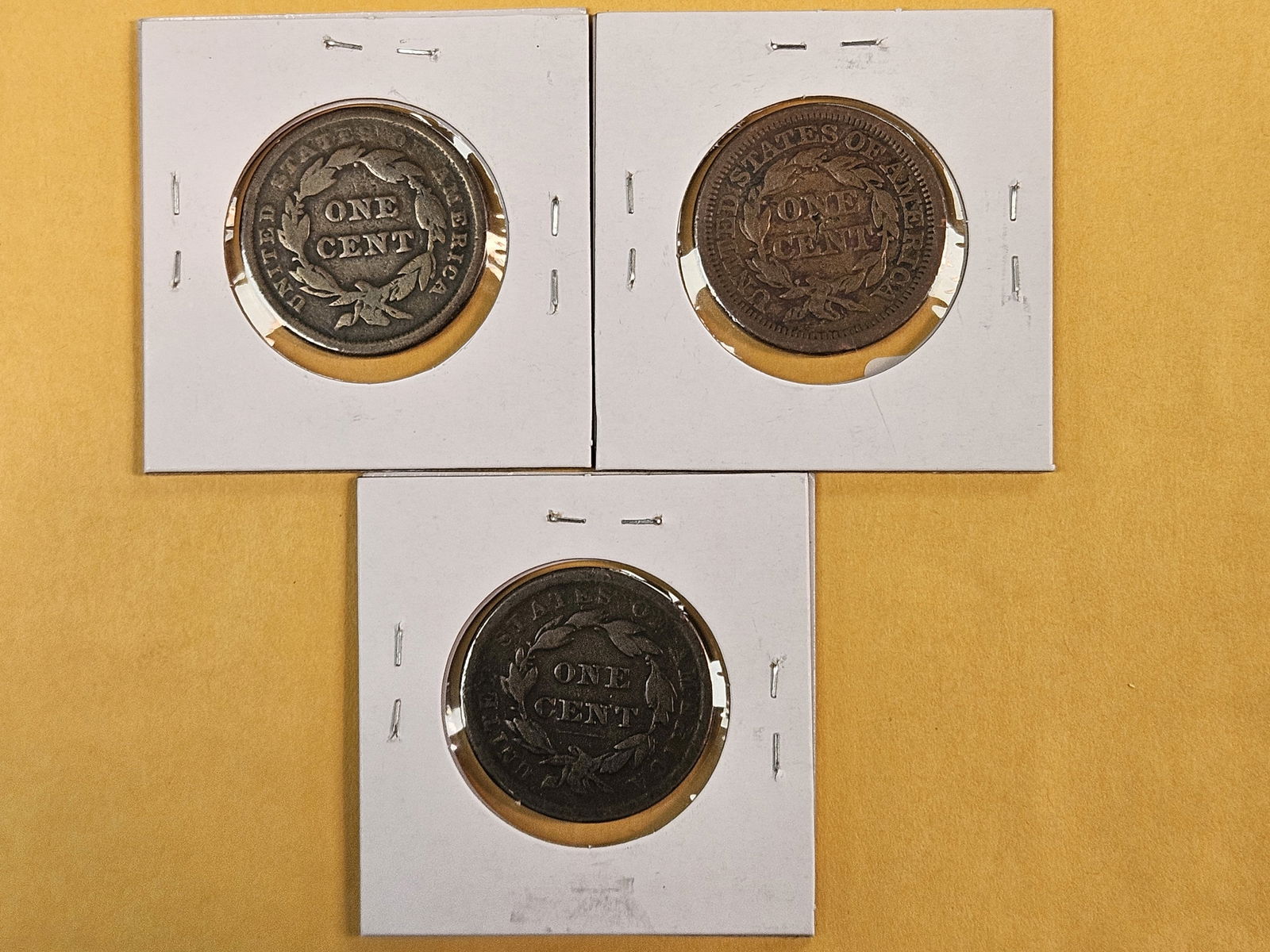 Three mixed Large Cents - 3