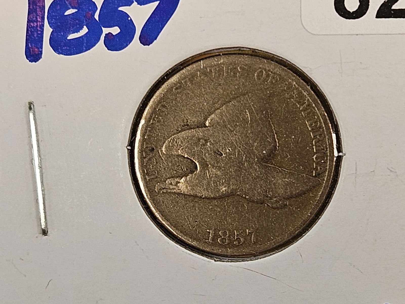 Six mixed, small, copper cents - 7