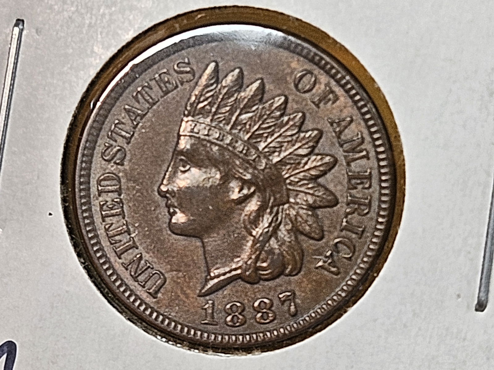 GEM Brilliant Uncirculated 1887 Indian cent (1 of 10)