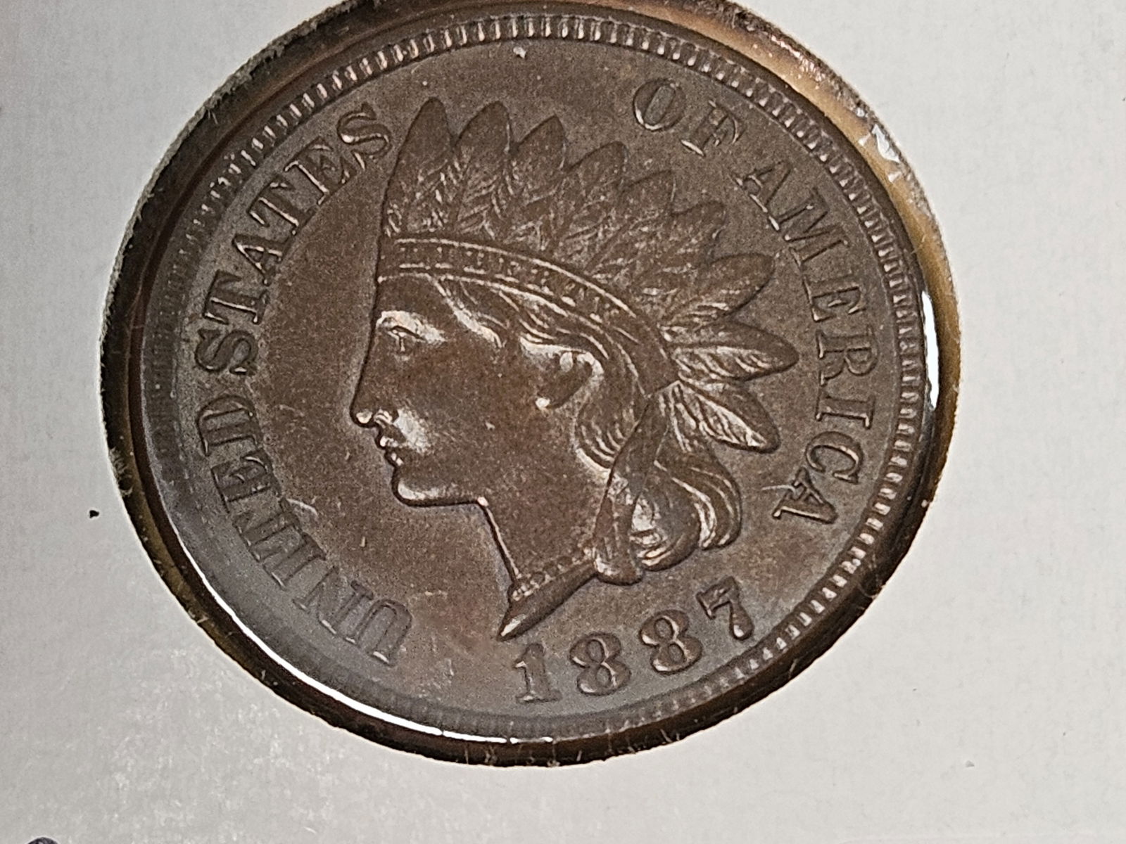 GEM Brilliant Uncirculated 1887 Indian cent - 3