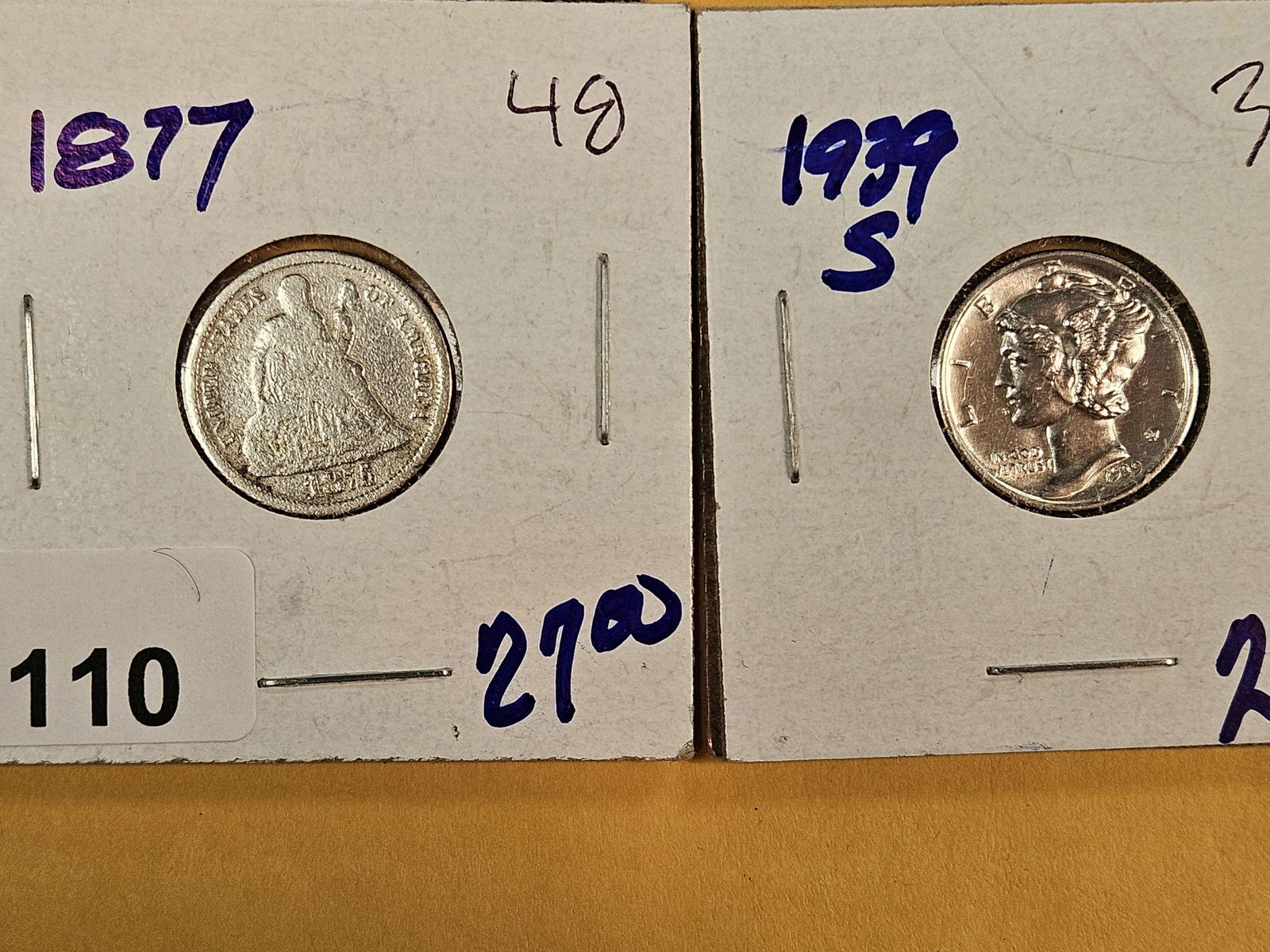 Six fun, mixed, silver dimes - 4