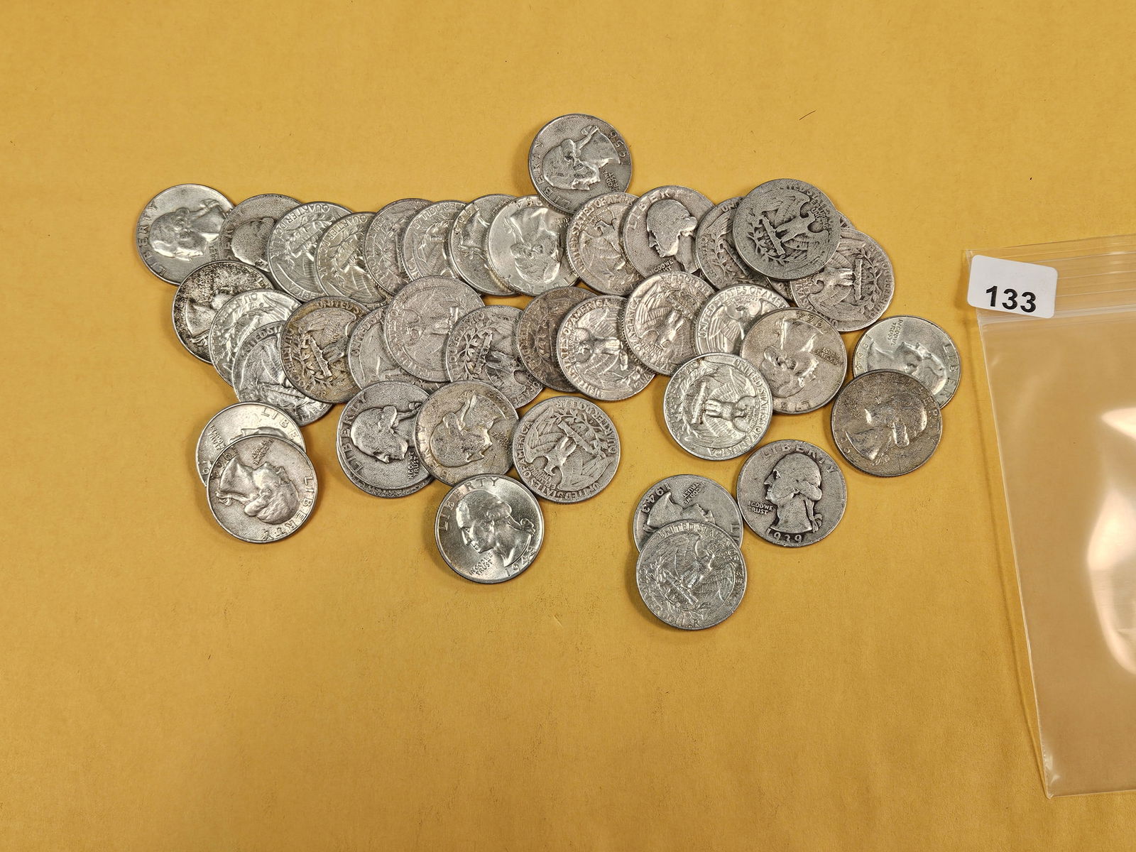 Forty mixed silver Washington Quarters (1 of 1)