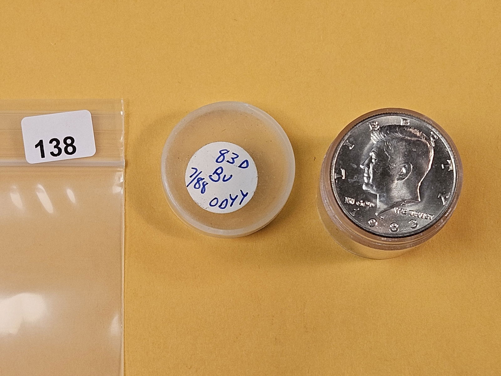 Key Date Roll of 1983-D Kennedy half Dollars: Top couple are GEM BU. From old collection. Rest unchecked by us